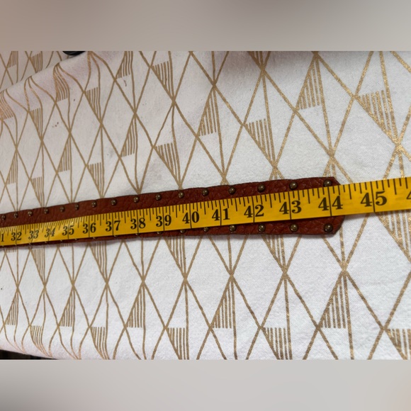 Leatherock Turquoise Stone & Gem Studded Embossed Leather Belt - Picture 7 of 9